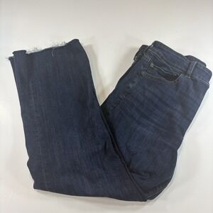 American Eagle Super Stretch Hi-Rise Size 16R Raw Hem Modern Retro Edgy Casual